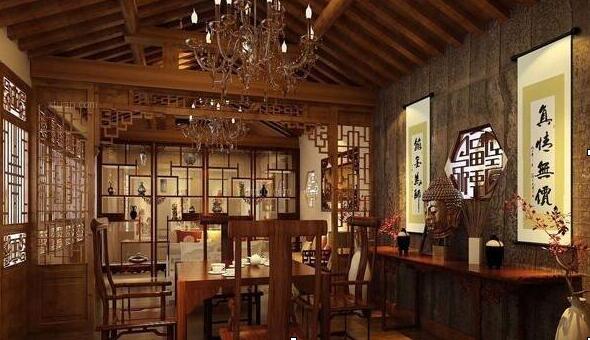 四合院空間效果圖 中式設計,找四合茗苑